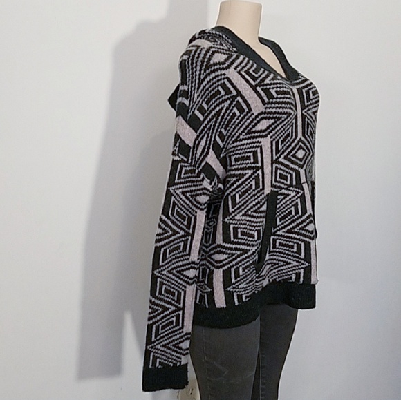 free people  wool lined pull over hoodie sweater S - Picture 4 of 8